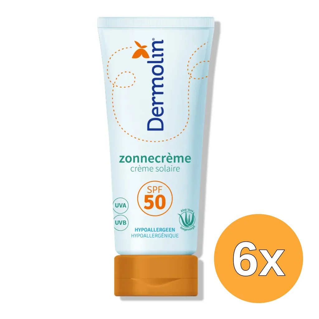 6x Dermolin Zonnebrandcreme SPF50 (75 ml)