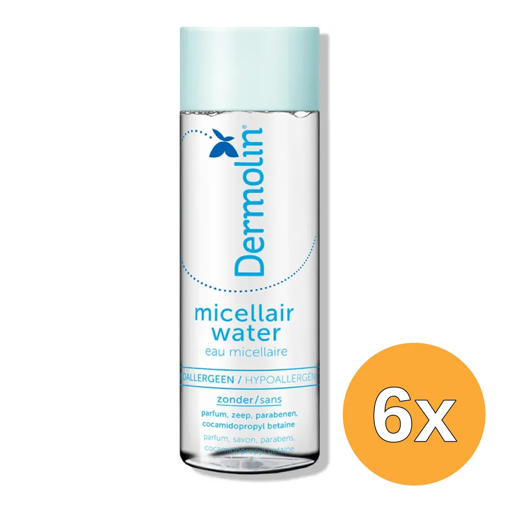 6x Dermolin Pure Micellair Water (200 ml)