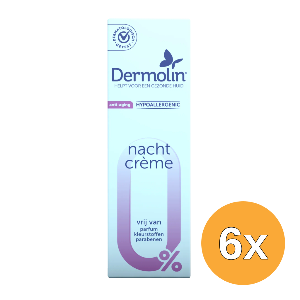 6x Dermolin Nachtcreme Anti-Aging flacon (50 ml)
