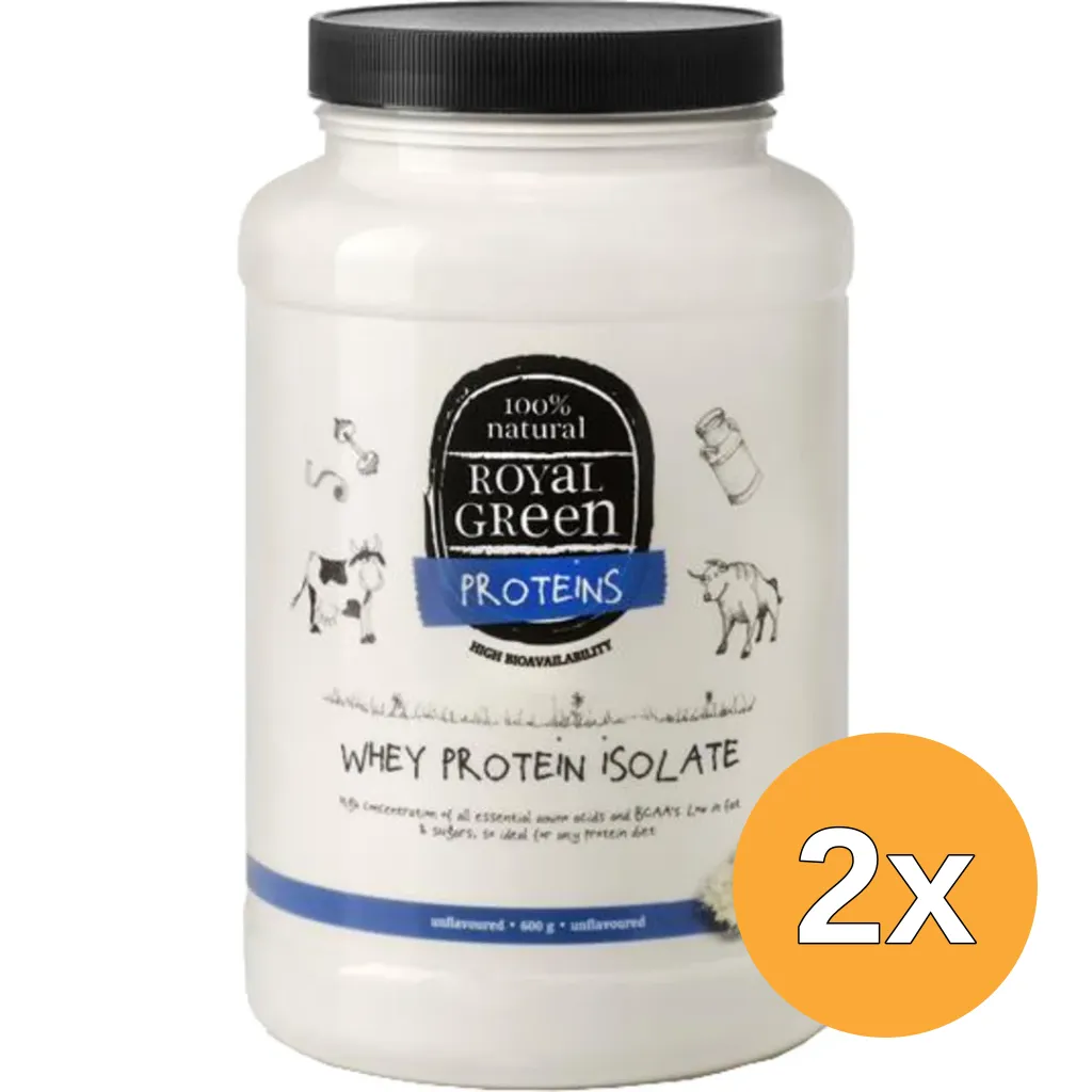 2x Royal Green Whey proteine isolate (600 gr)