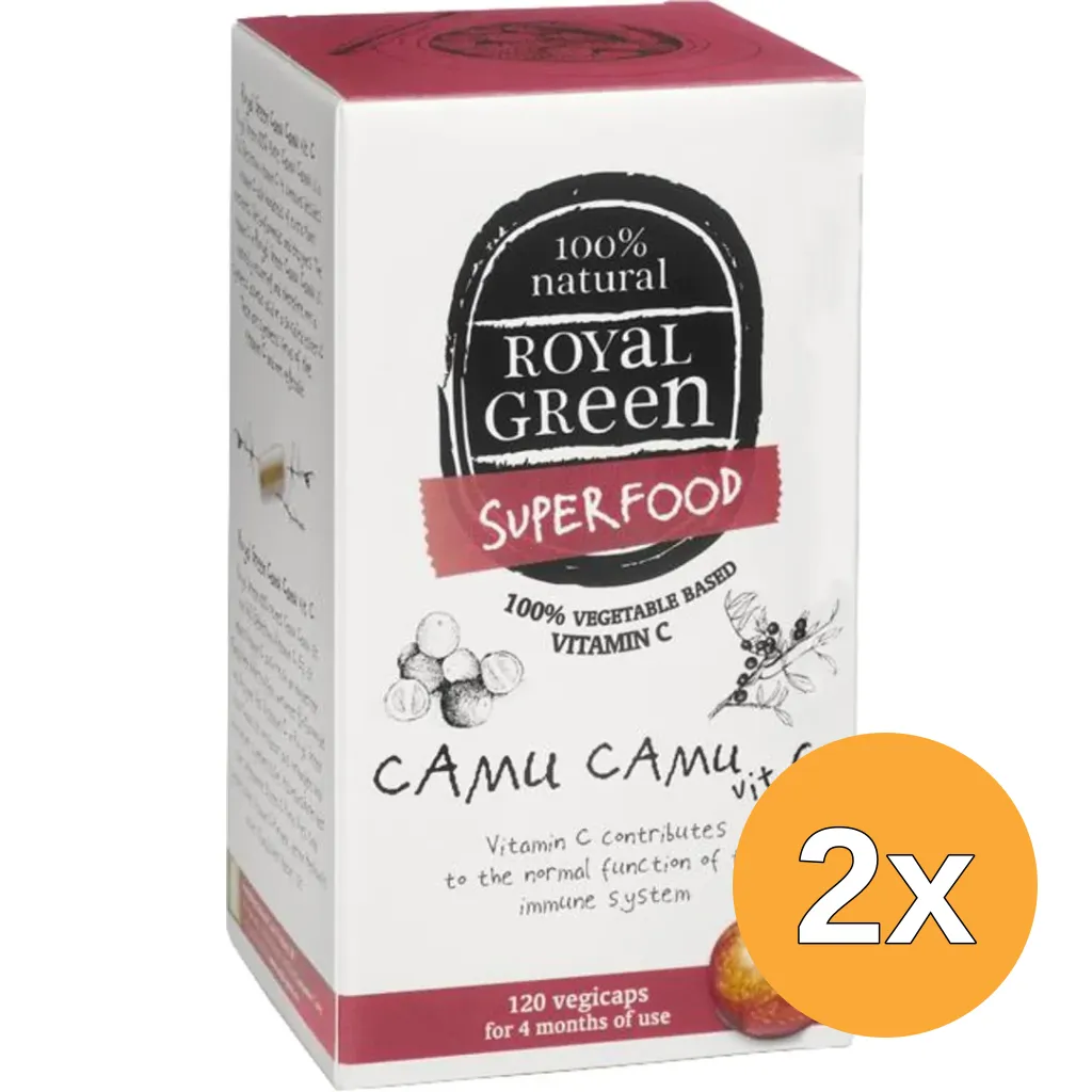 2x Royal Green Camu camu vitamine C (120 vega capsules)