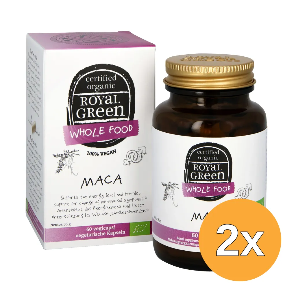 2x Royal Green Maca bio (60 vega capsules)
