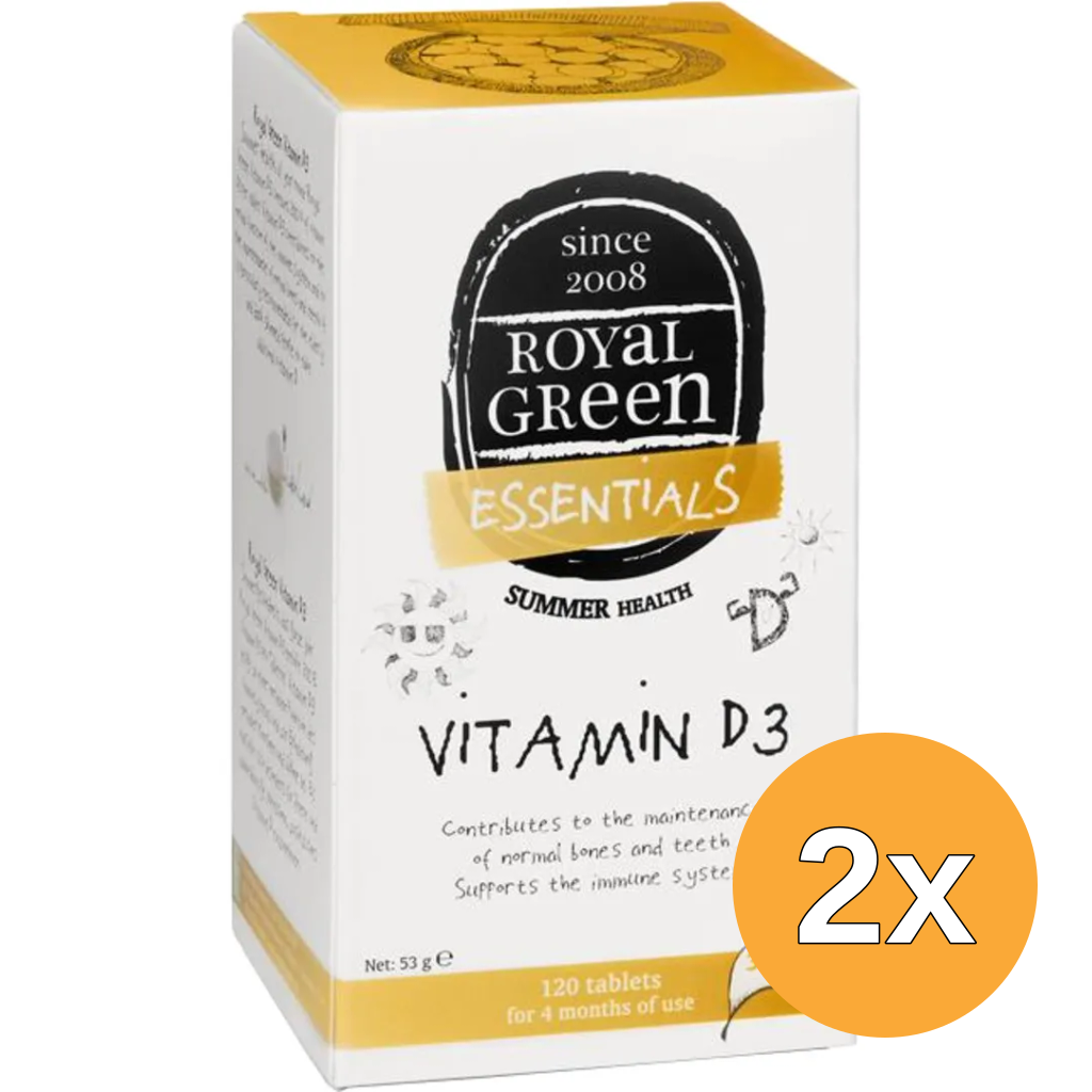 2x Royal Green Vitamine D3 (120 tabletten)