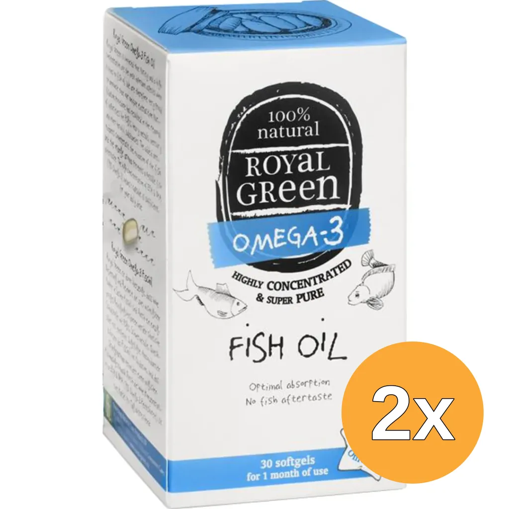 2x Royal Green Omega 3 Visolie (30 Softgels)