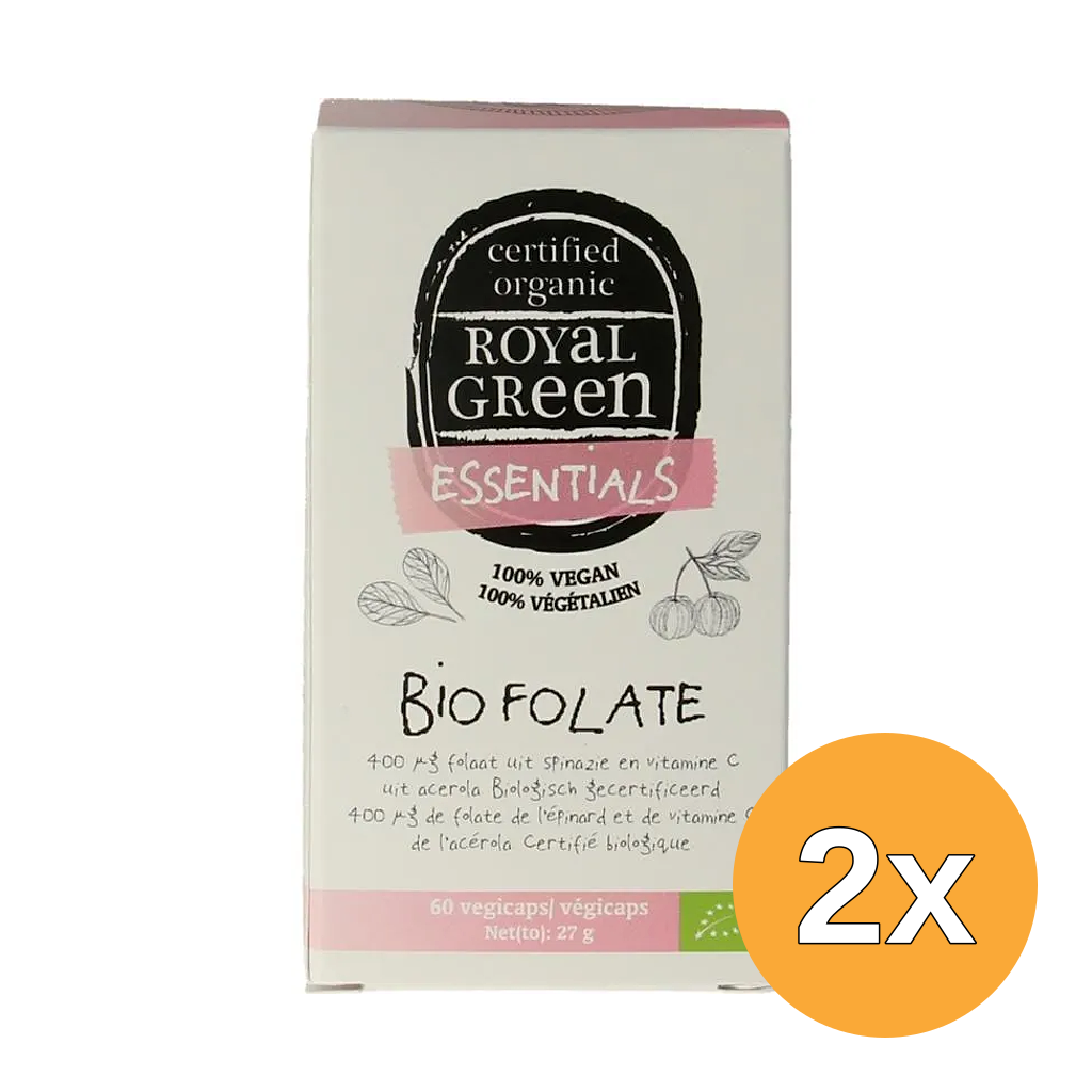 2x Royal Green Folate Bio (60 vega capsules)