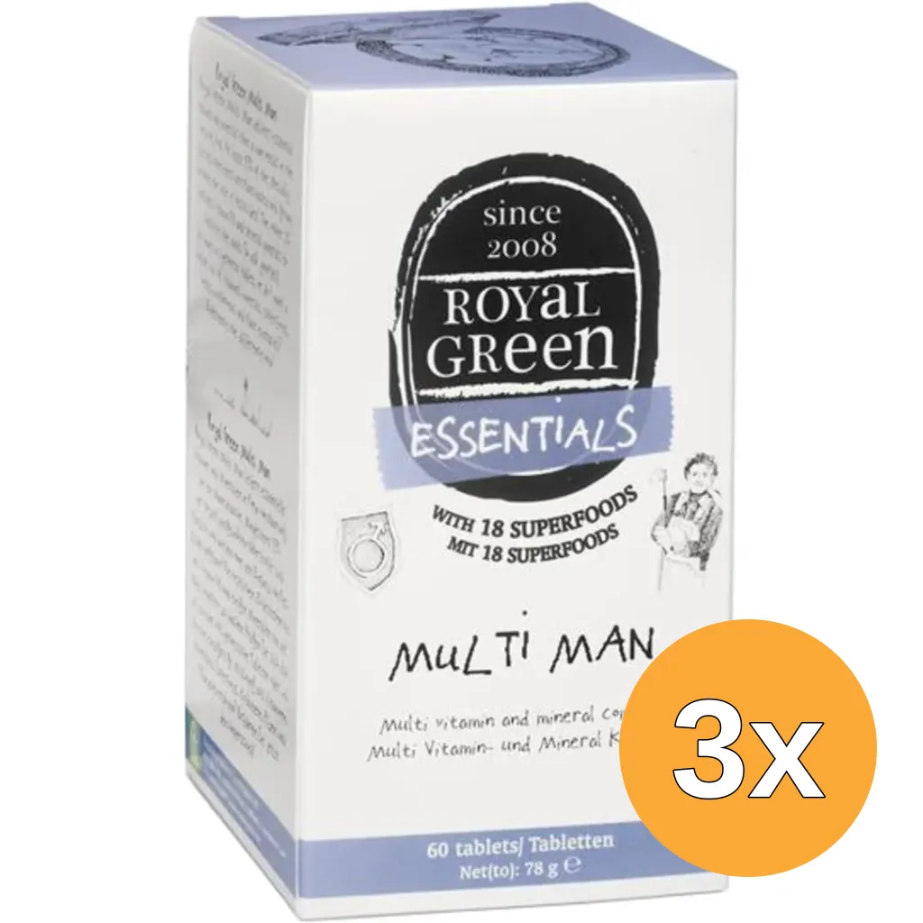 3x Royal Green Multi man (60 tabletten)