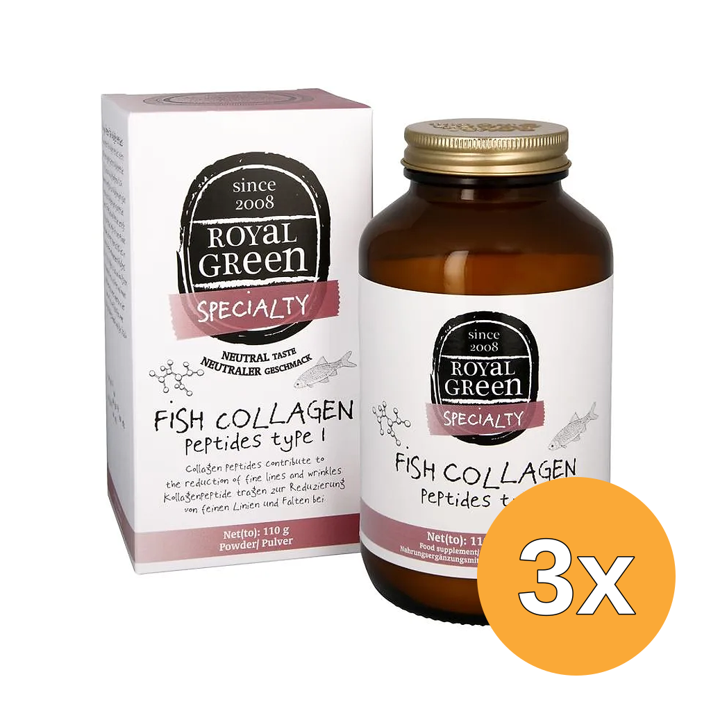 3x Royal Green Fish Collagen Peptides (110 gr)