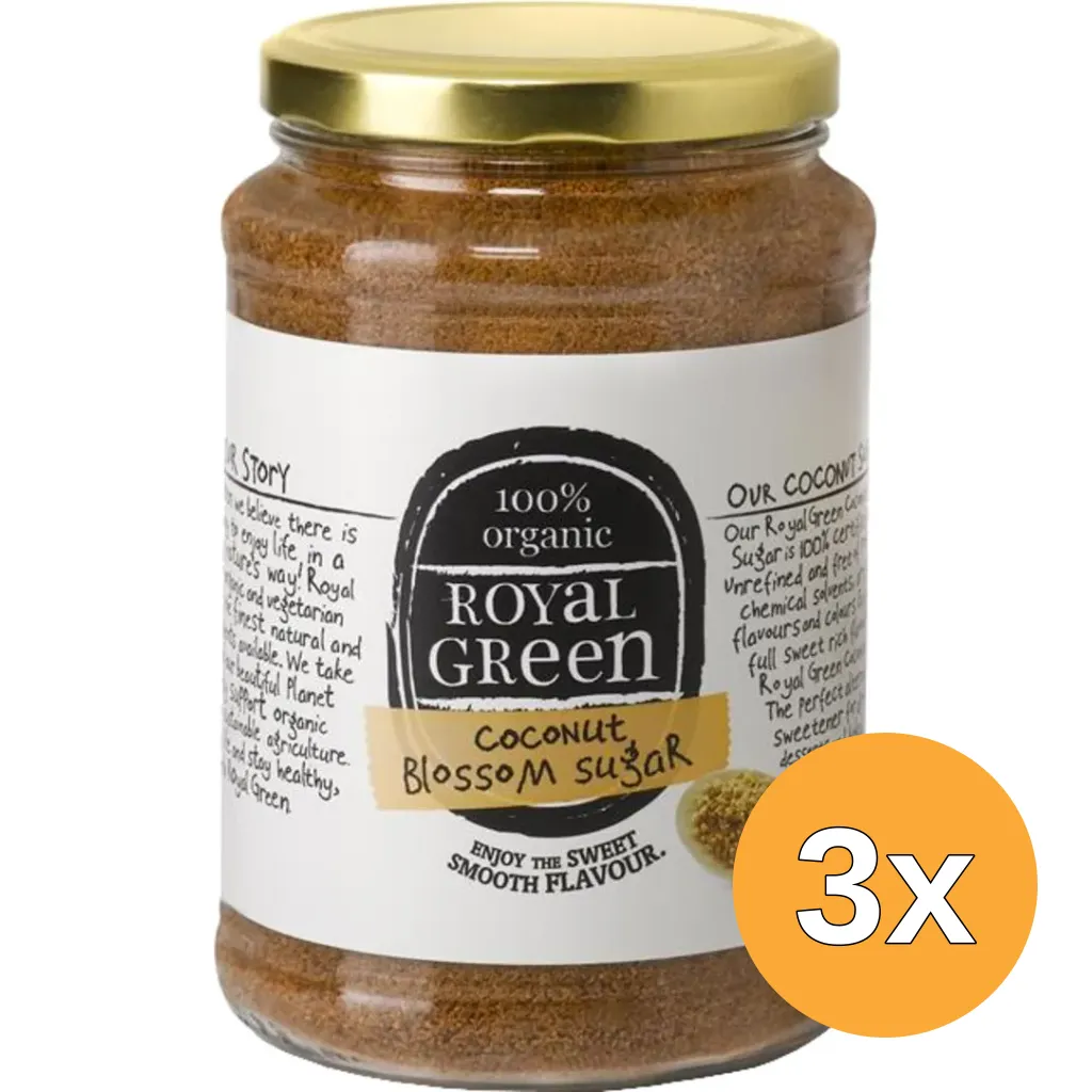 3x Royal Green Kokosbloesem Suiker Bio (900 gr)