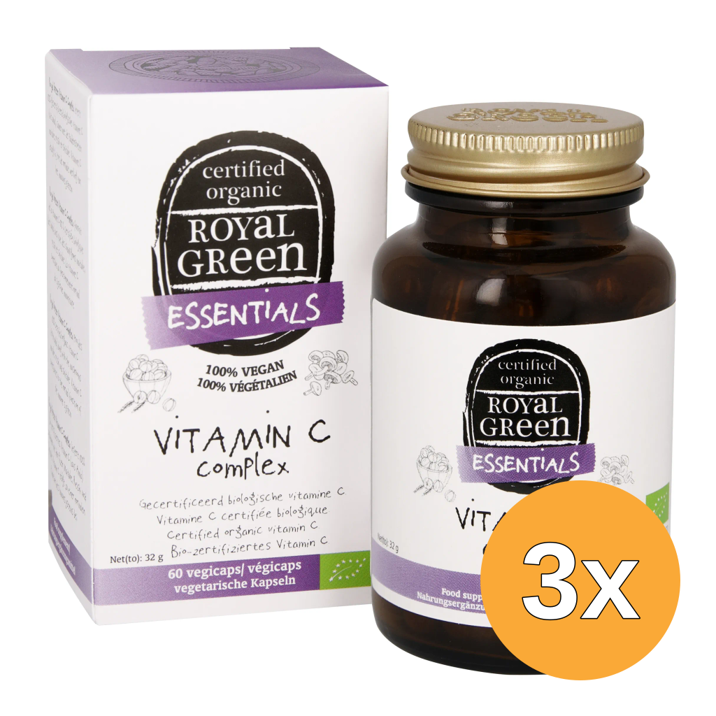 3x Royal Green Vitamine C complex bio (60 vega capsules)