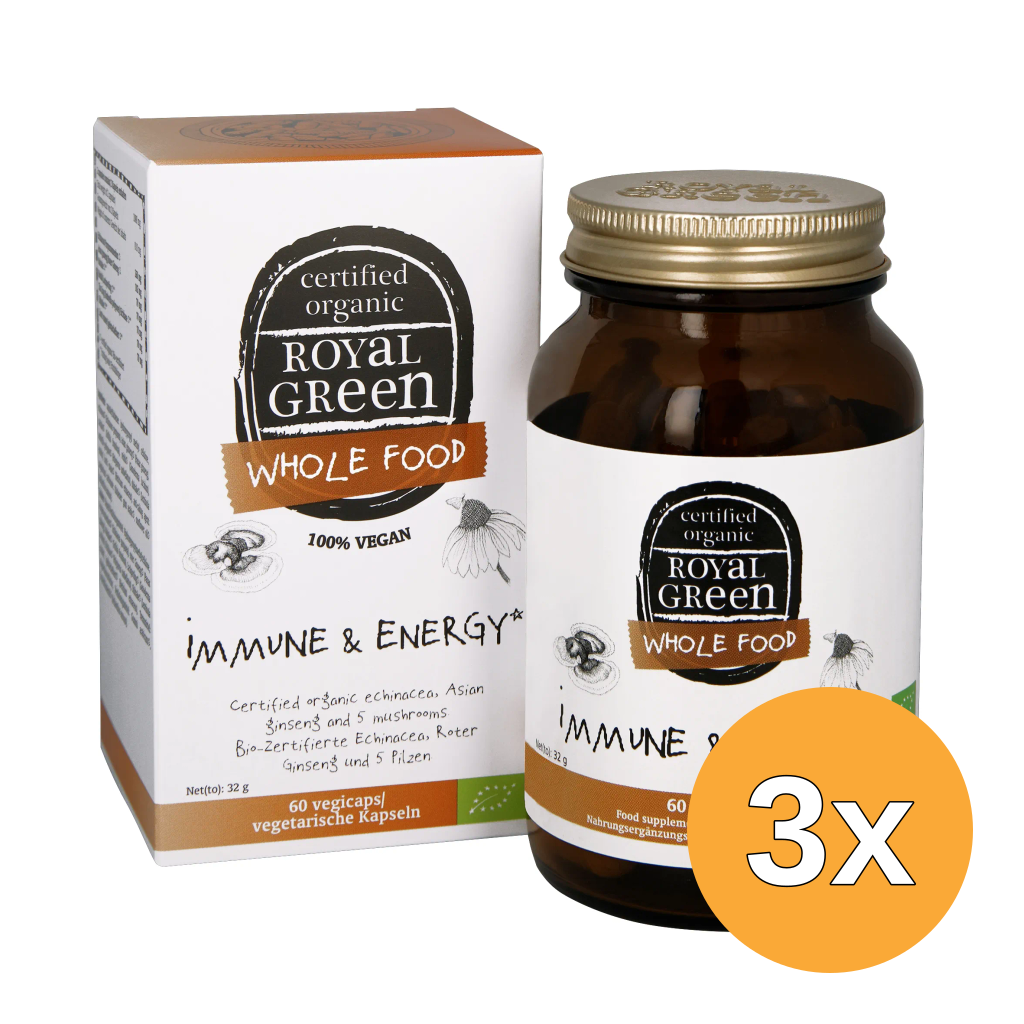 3x Royal Green Immune & Energy Bio (60 vega capsules)