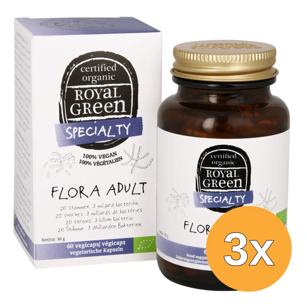 3x Royal Green Flora Adult Bio (60 vega capsules)