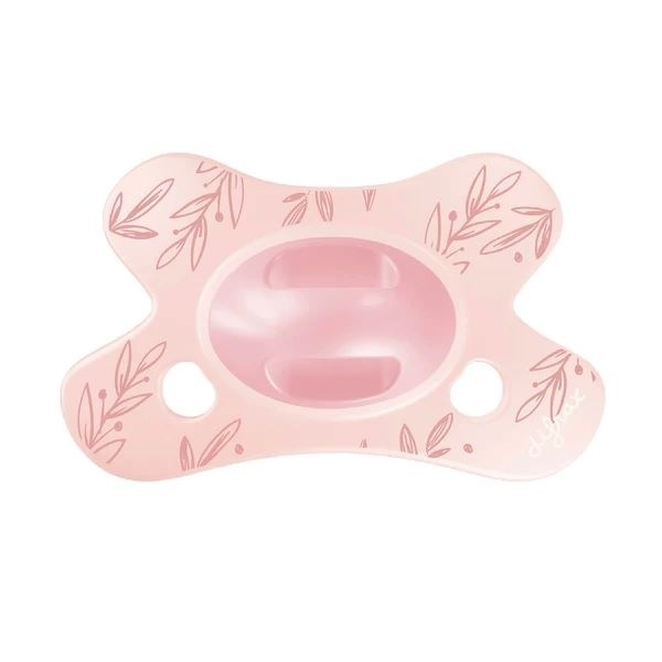 Difrax Fopspeen Natural Little Venture 0-6 Maanden Soft Pink Leafs (1 stuk)