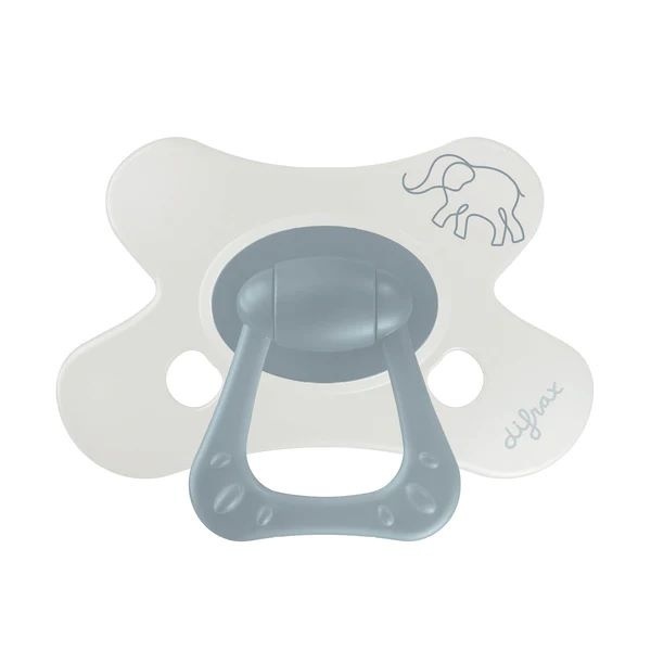 Difrax Fopspeen Natural Little Venture 6+ Maanden Little Grey Elephant (1 stuk)