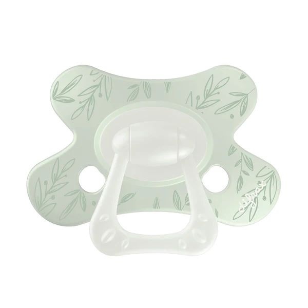 Difrax Fopspeen Natural Little Venture 6+ Maanden Dusty Green Leafs (1 stuk)