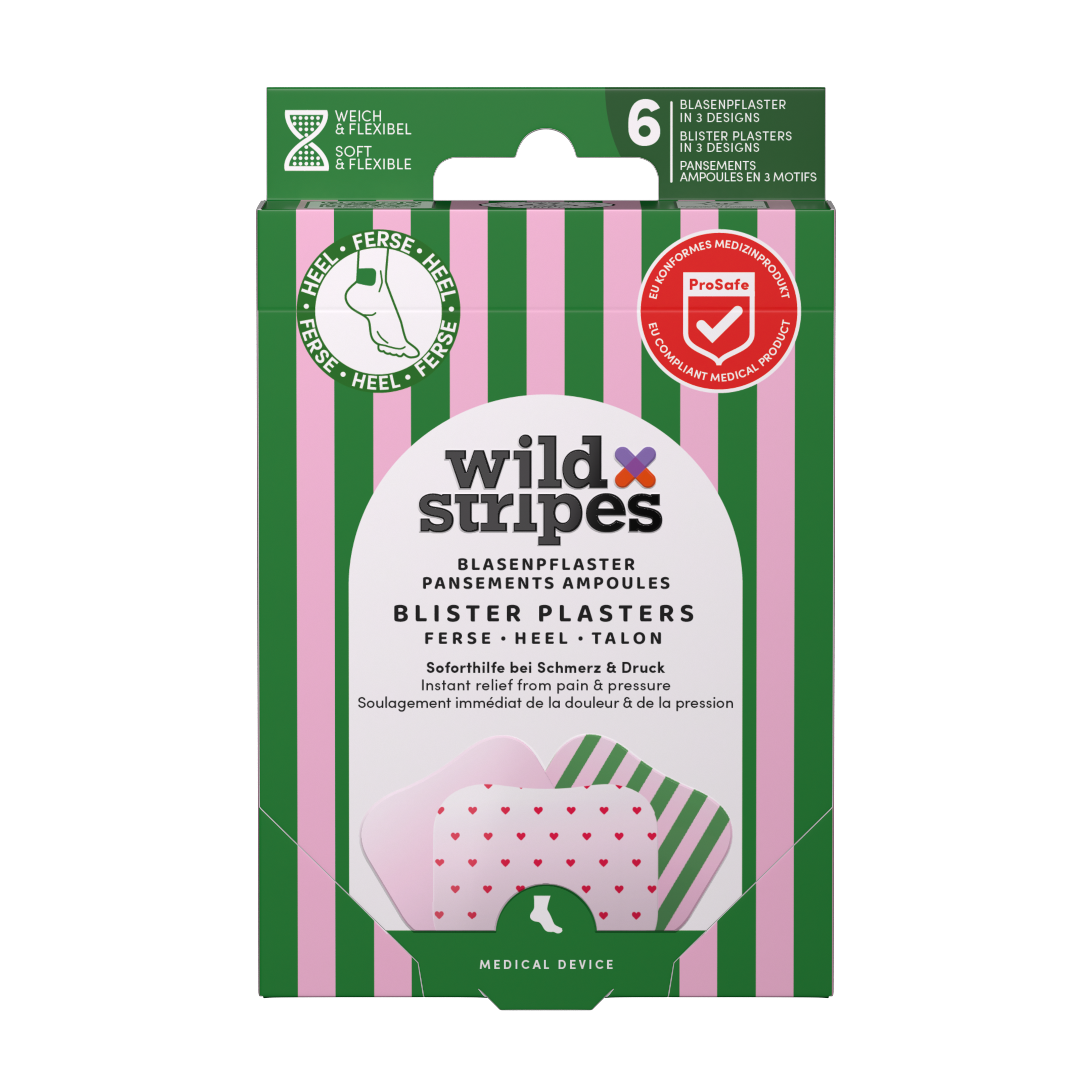Wild Stripes Blarenpleisters Rosy Stripes  (6 stuks)