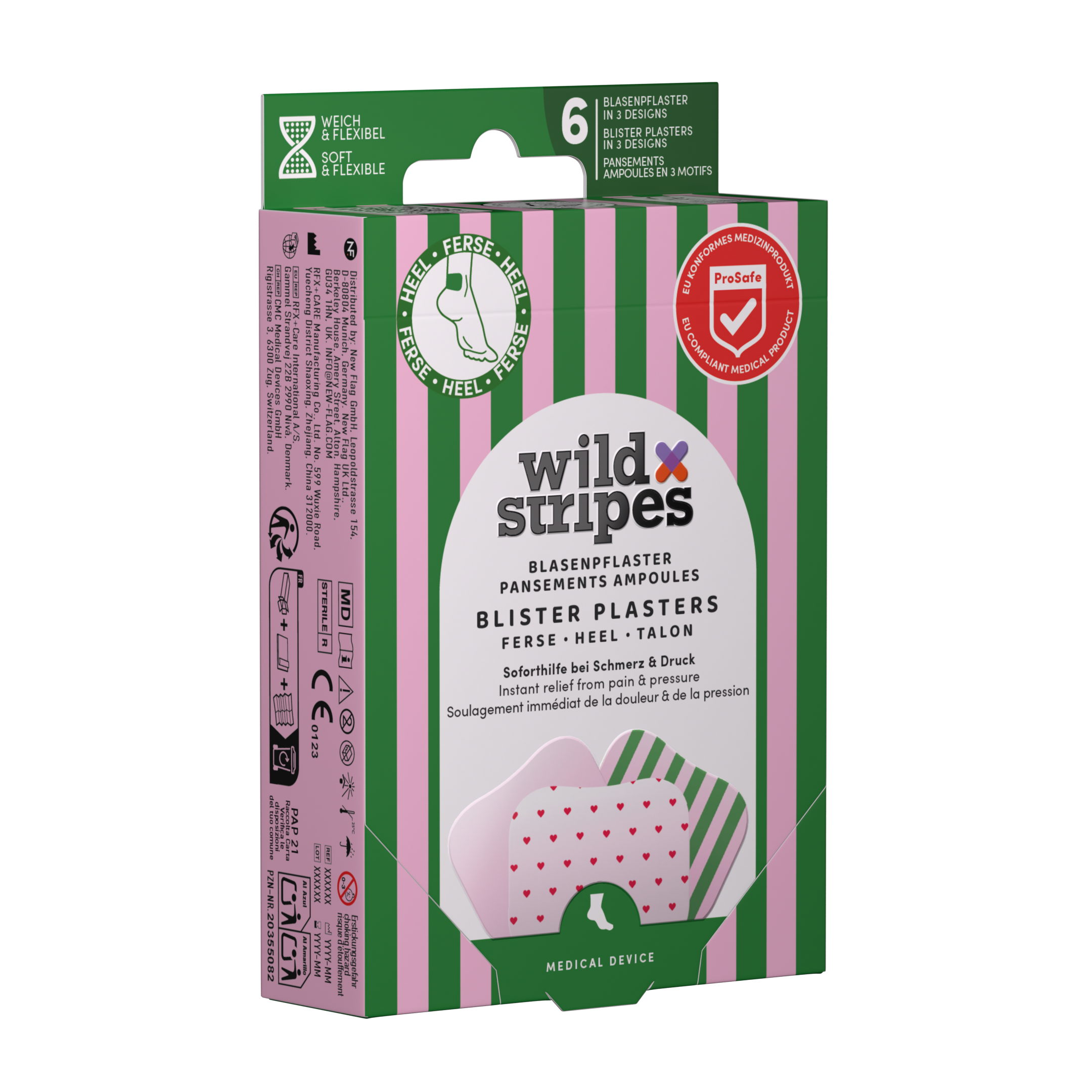 Wild Stripes Blarenpleisters Rosy Stripes  (6 stuks)