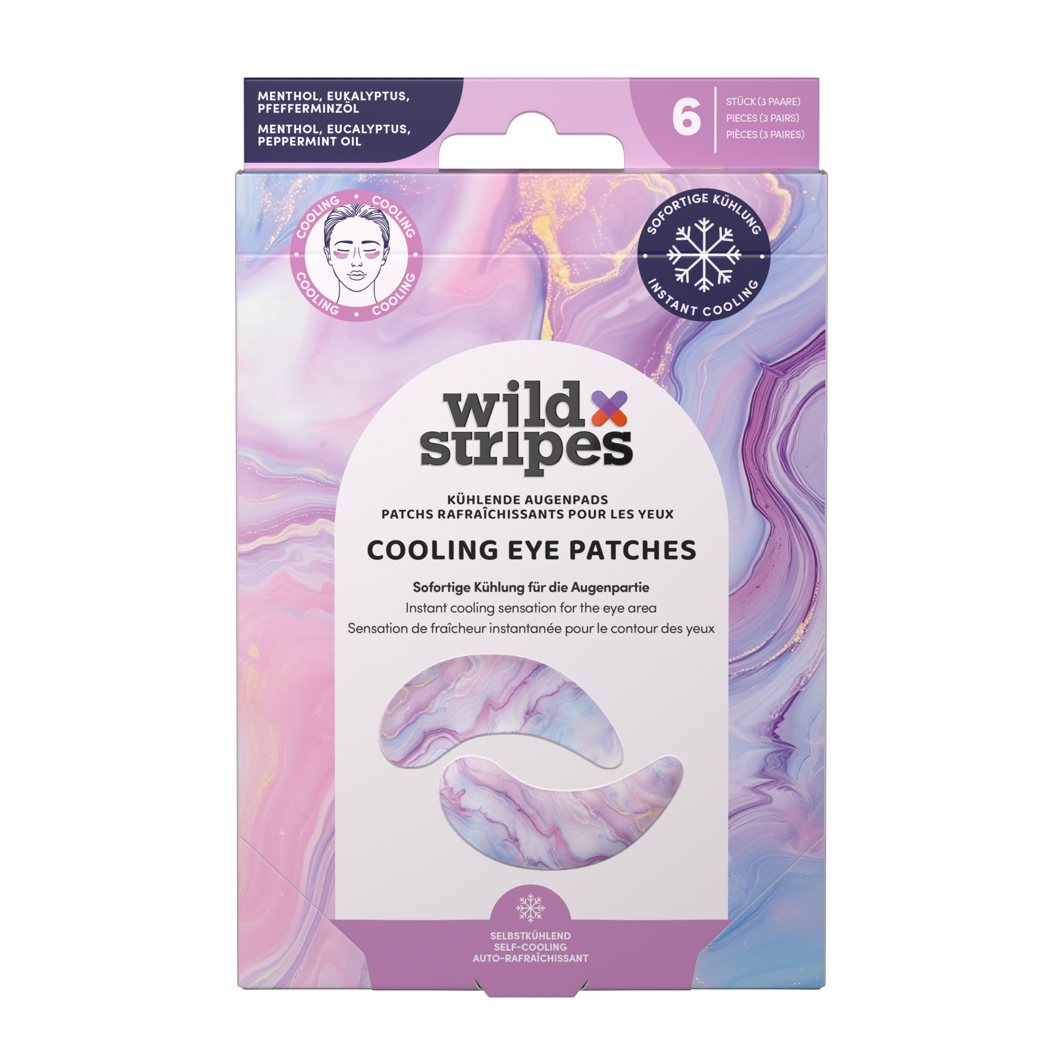 Wild Stripes Cooling Eye Patches Marble Rose (3 stuks)