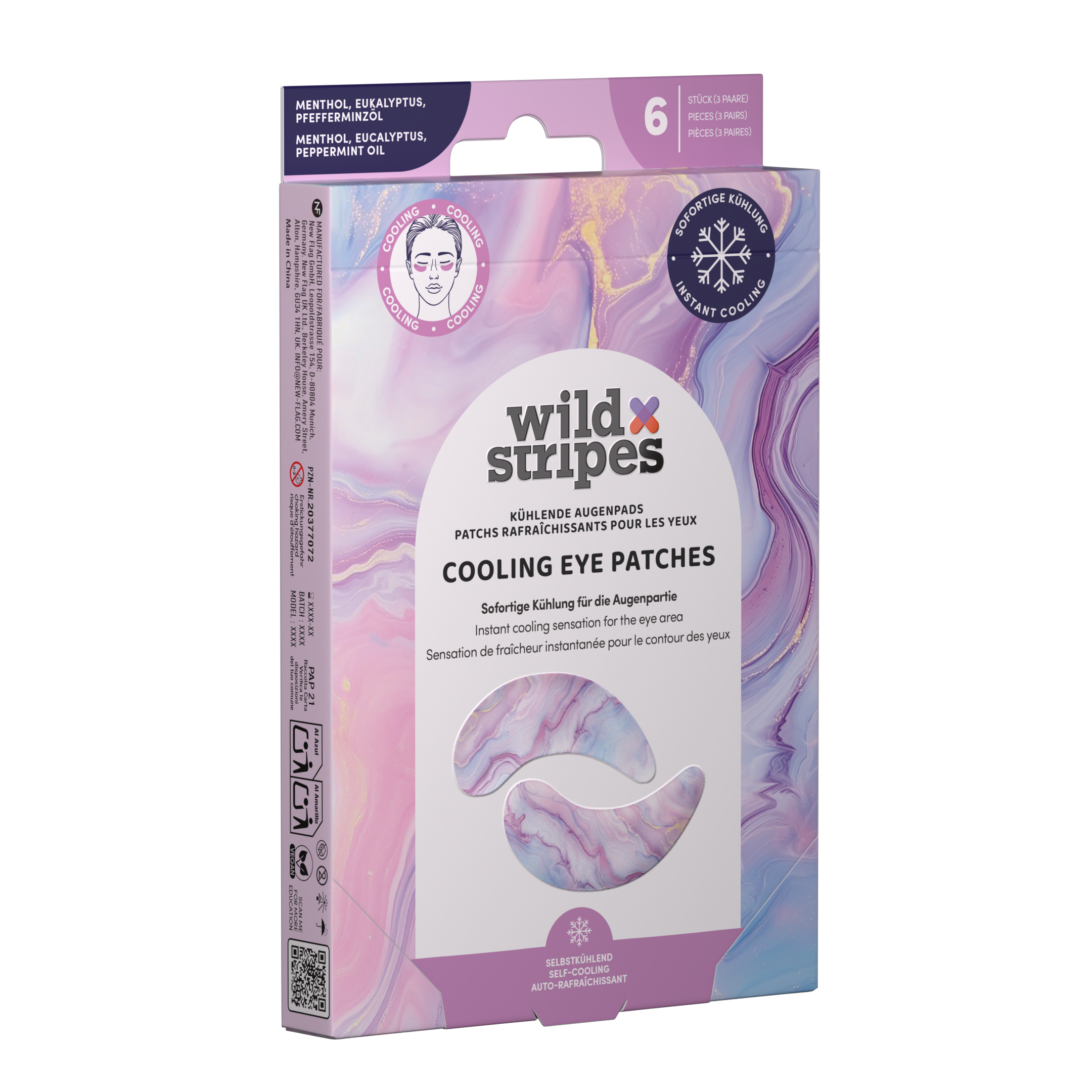 Wild Stripes Cooling Eye Patches Marble Rose (3 stuks)