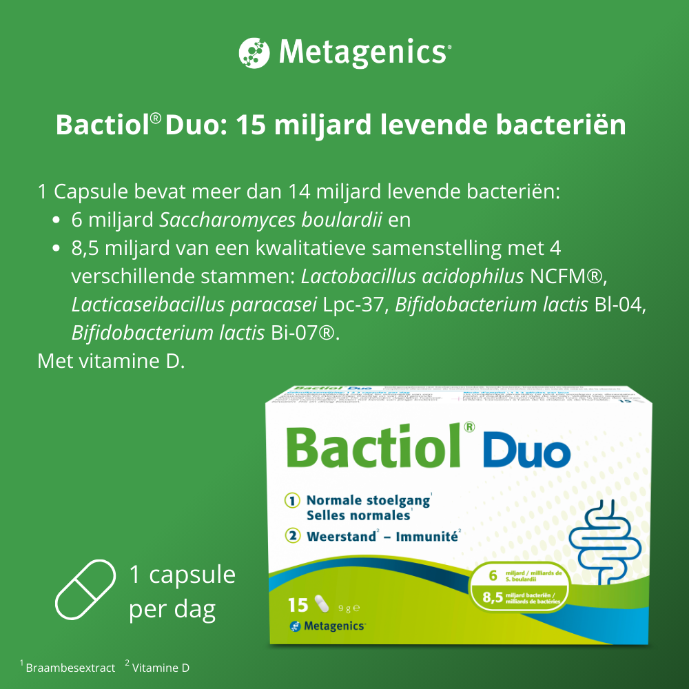 Metagenics Bactiol Duo NF (15 capsules) - image 3
