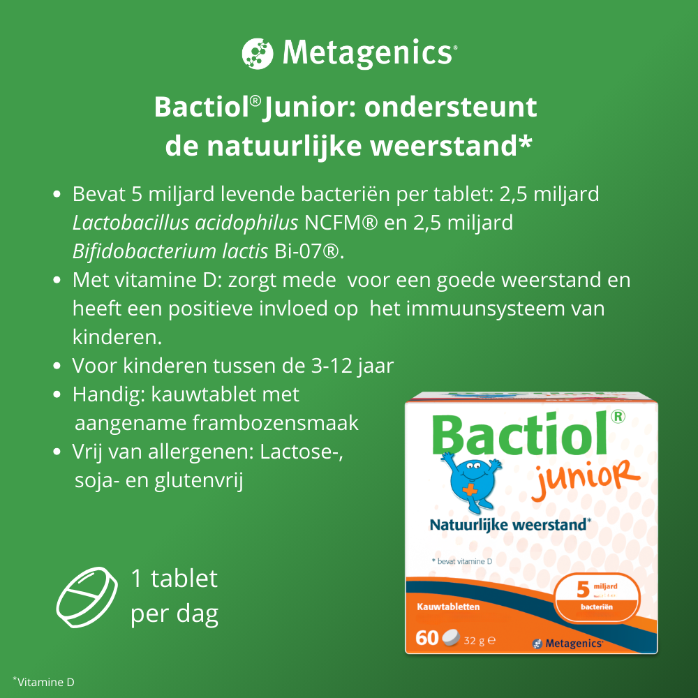 Metagenics Bactiol Junior Chew (60 kauwtabletten) - image 5