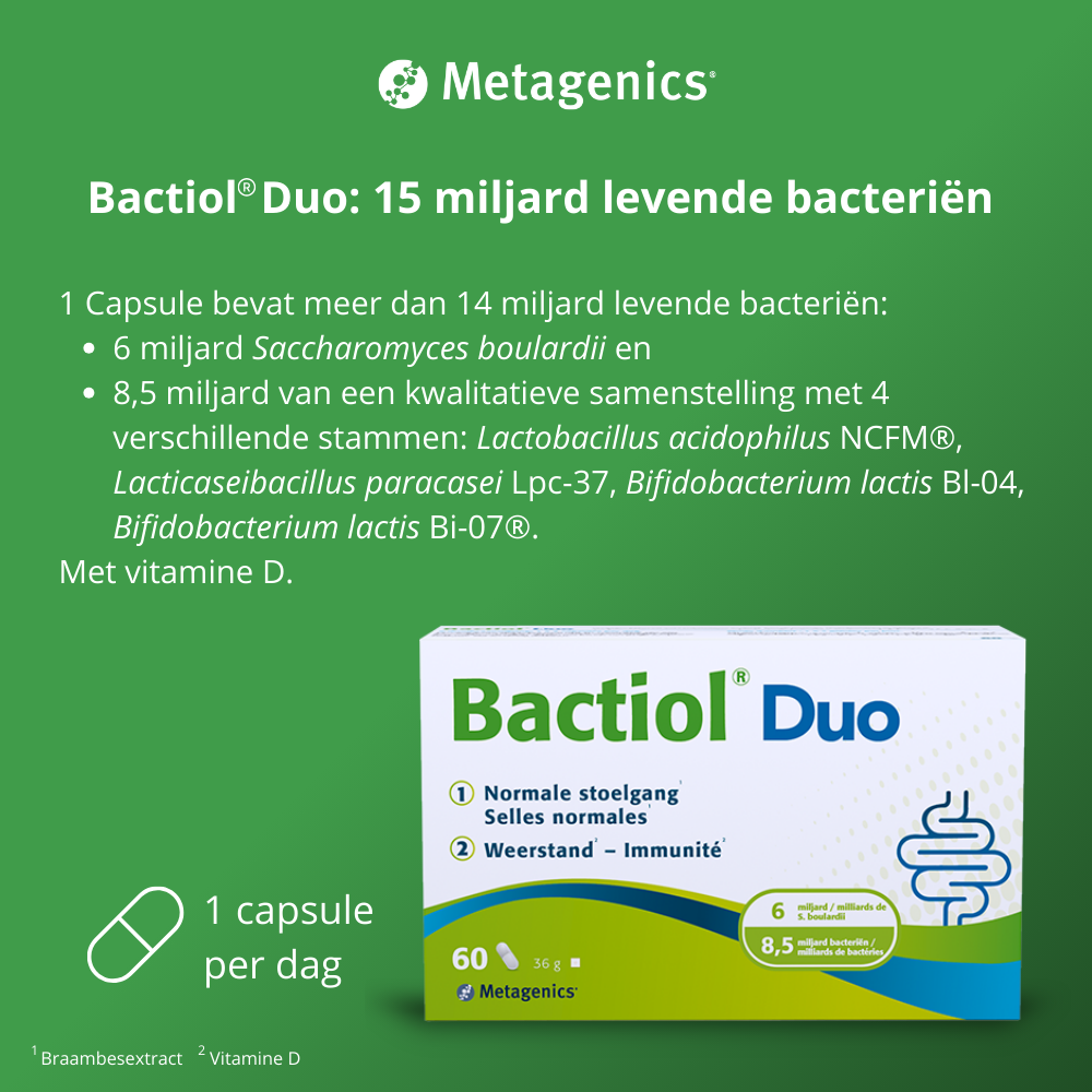 Metagenics Bactiol Duo Nf (60 capsules)