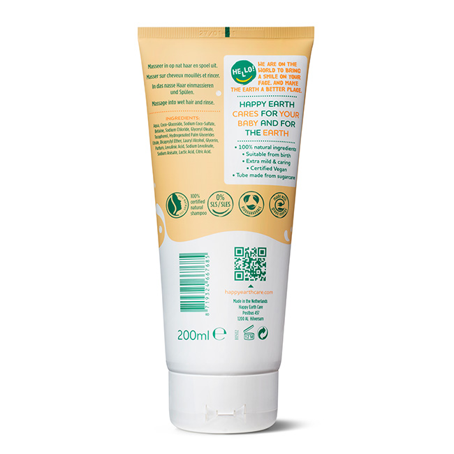 Happy Earth Shampoo Voor Baby & Kids (200 ml)