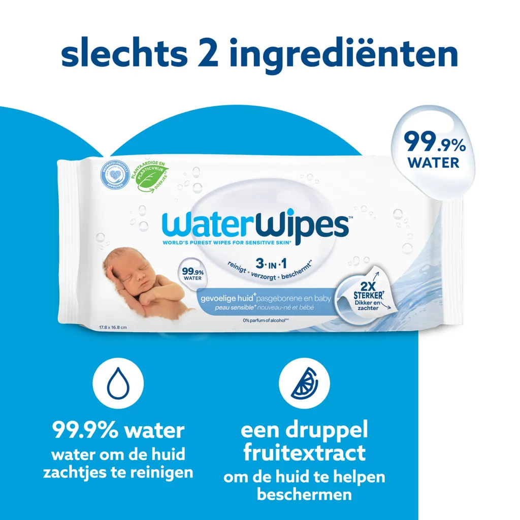 WaterWipes Babydoekjes 3-pack (144 stuks)