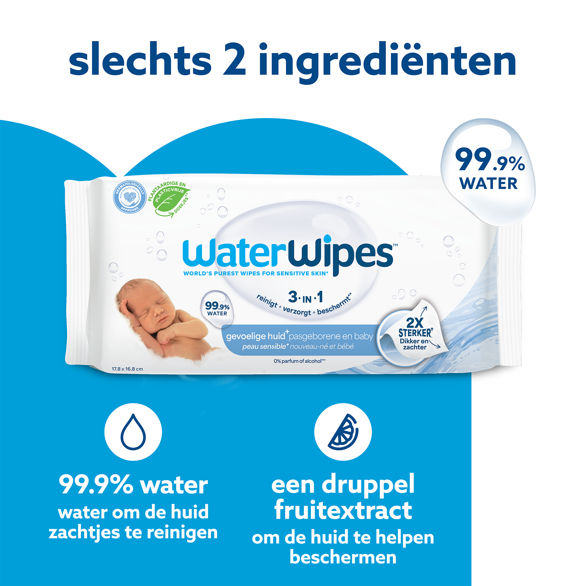 WaterWipes Babydoekjes 3-pack (144 stuks)