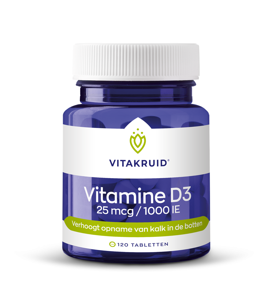 Vitakruid Vitamine D3 25 mcg / 1000 IE (120 tabletten)