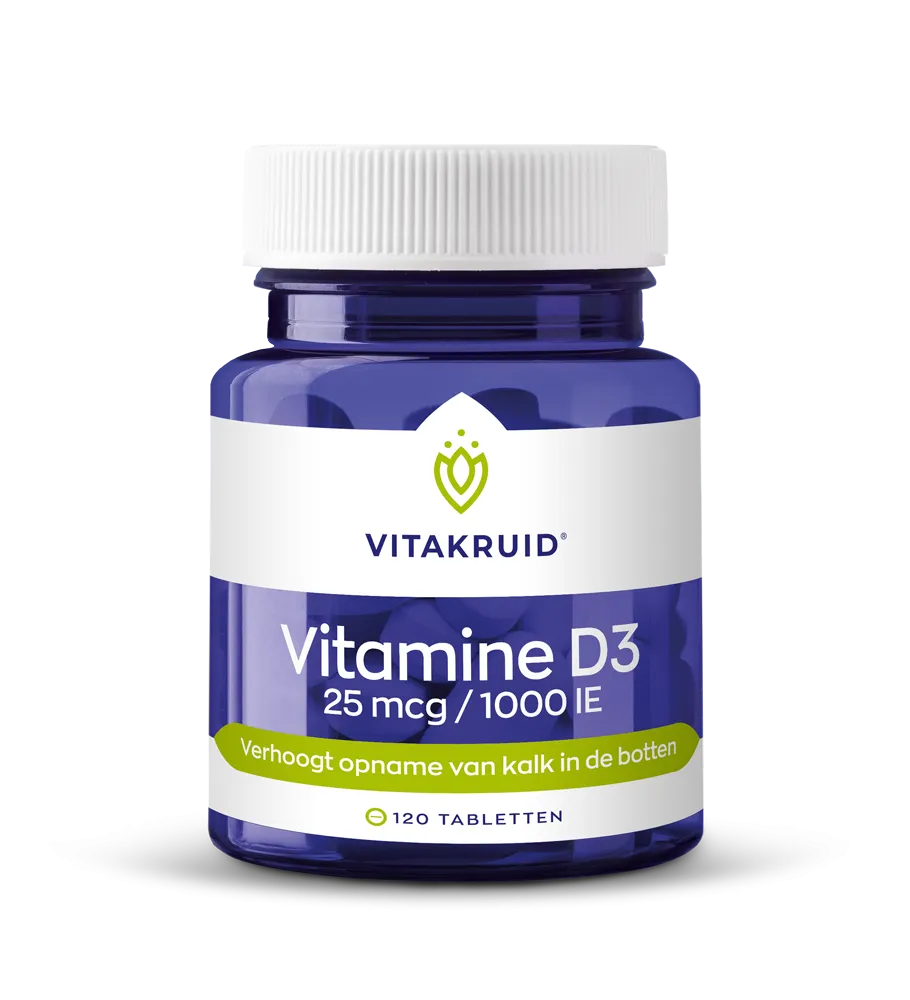 Vitakruid Vitamine D3 25 mcg / 1000 IE (120 tabletten)