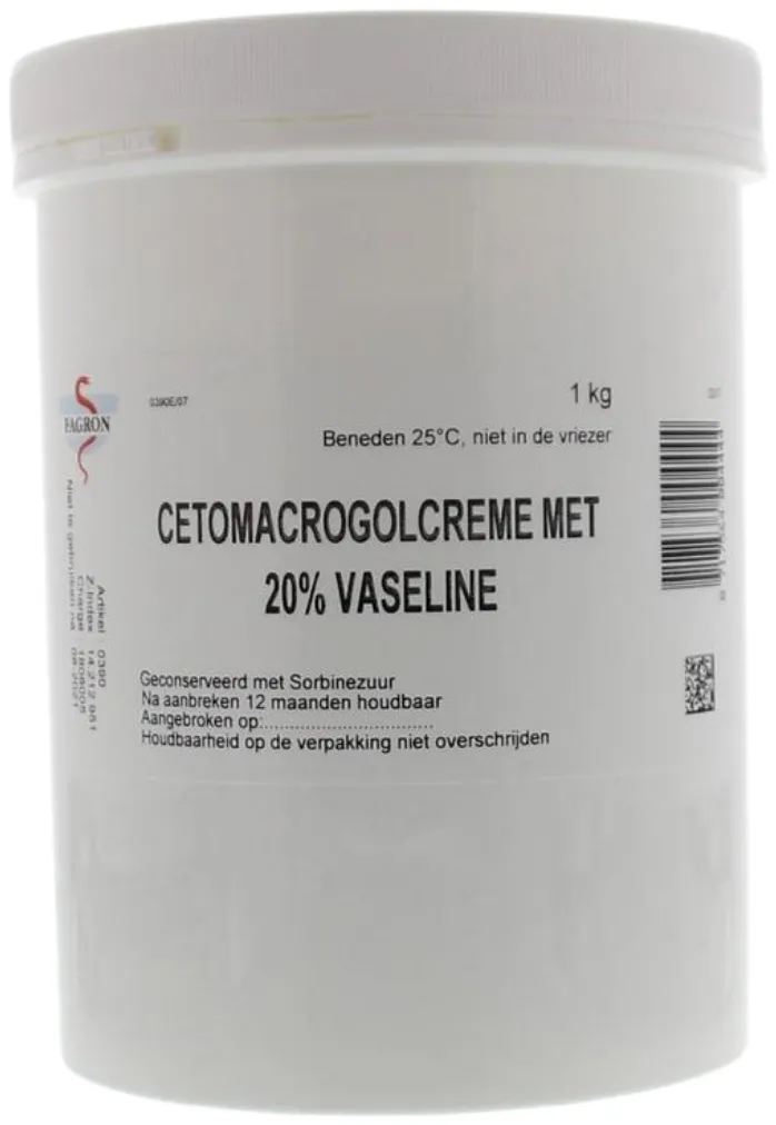Fagron Cetomacrogol creme 20% vaseline (1000 gr)