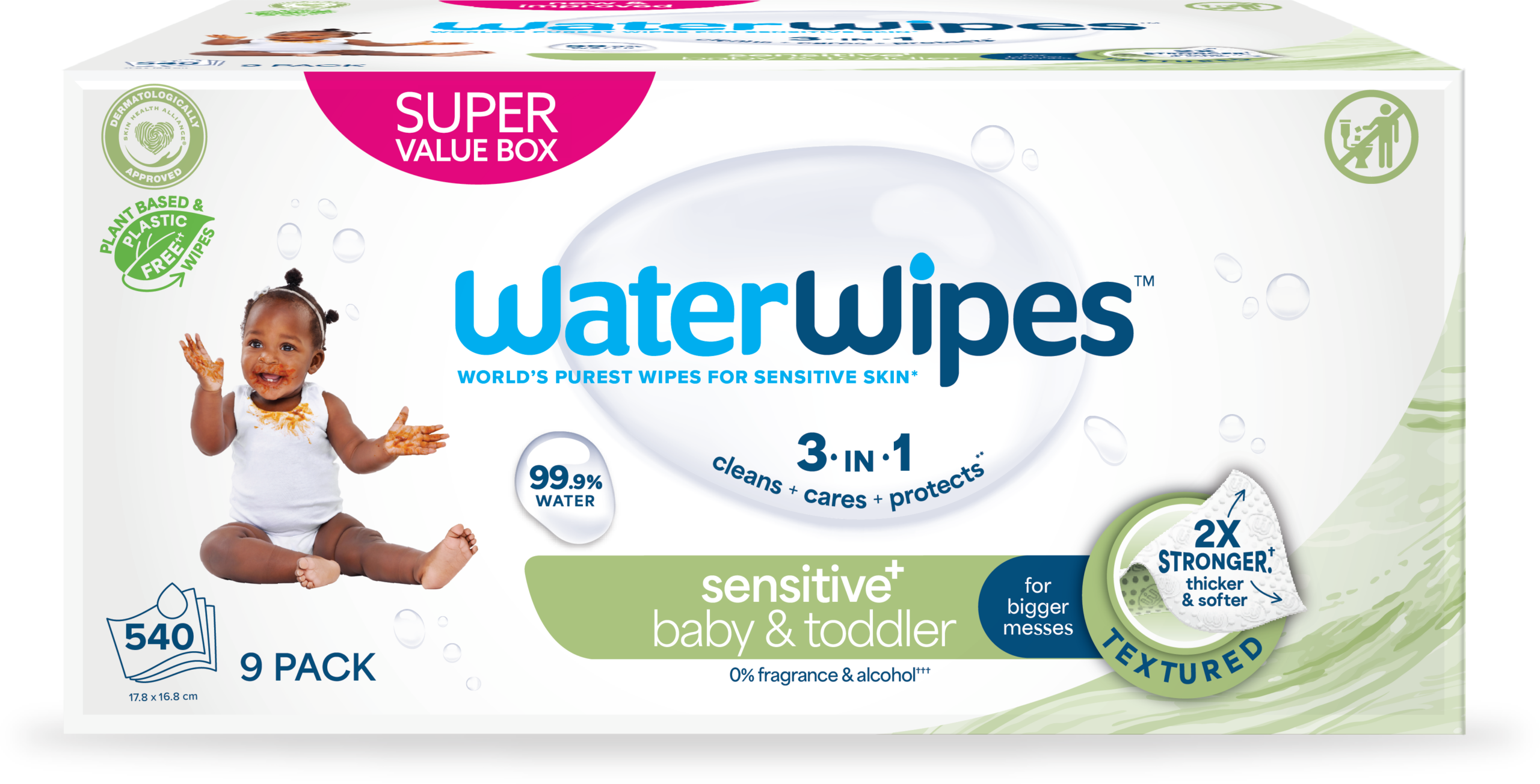 WaterWipes Snoetendoekjes 9-pak (540 stuks)