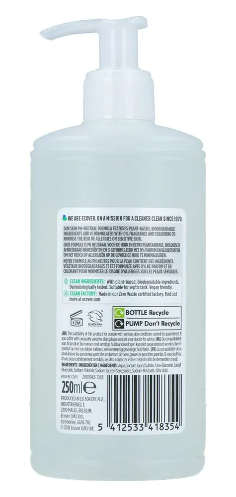 Ecover Handzeep Zero (250 ml)