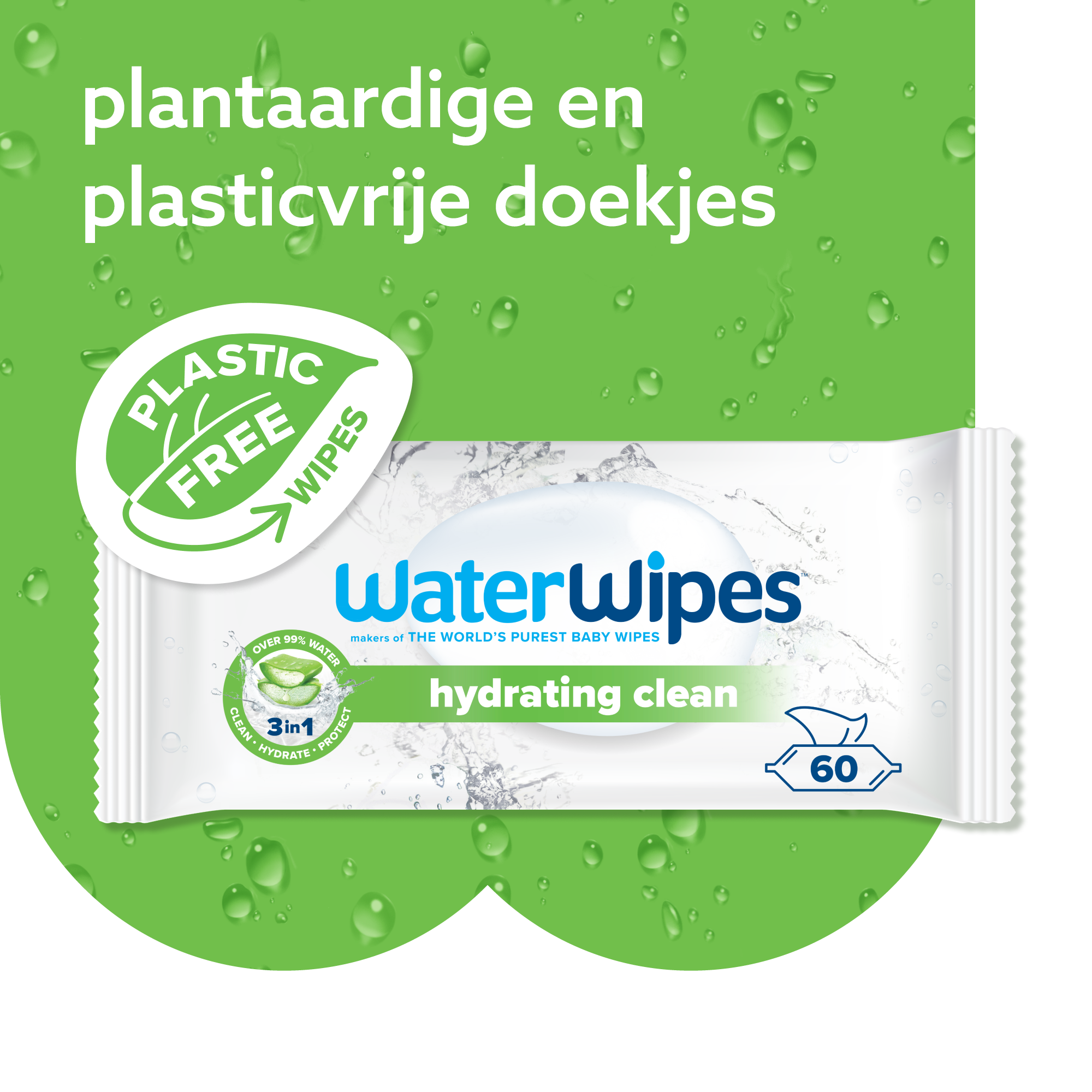 Waterwipes Hydrating Clean Doekjes (48 stuks) - image 3
