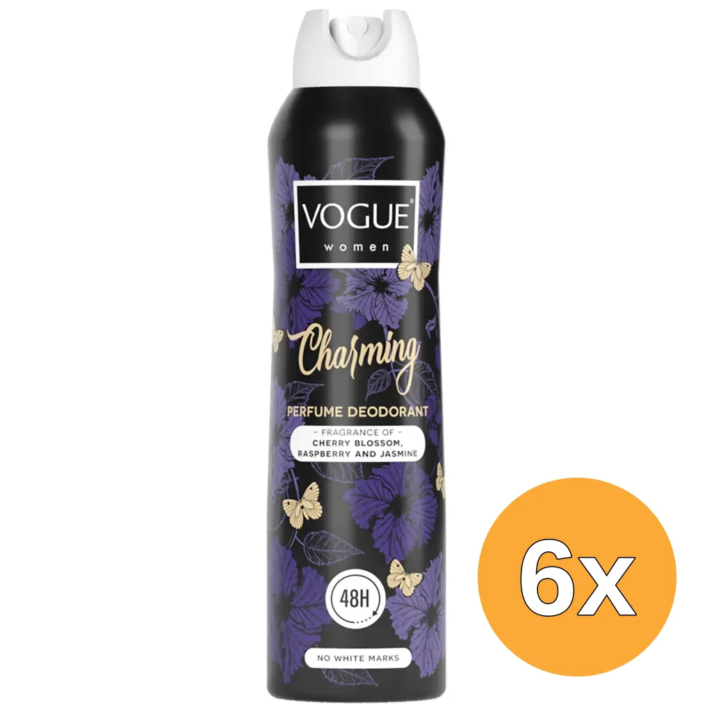 6x Vogue Women Women charming deodorant (150 ml)