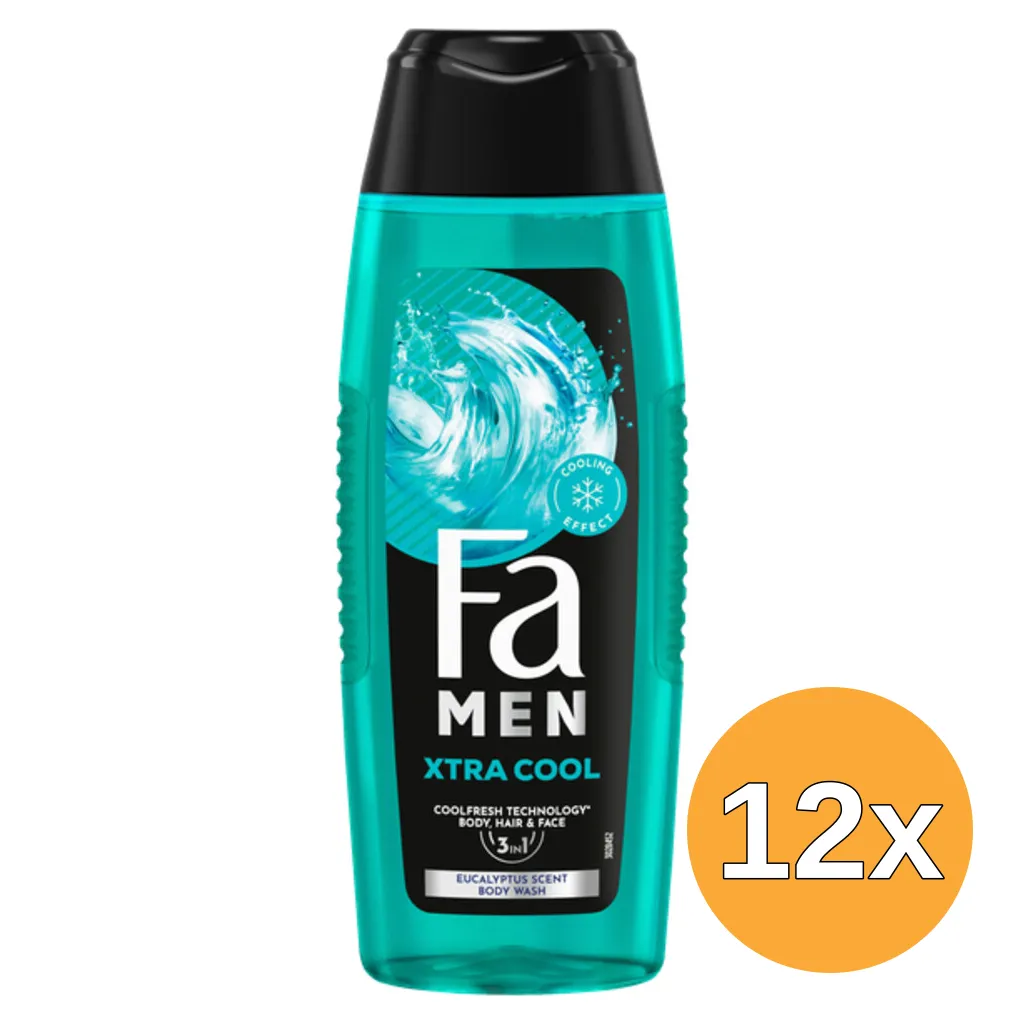 12x Fa Men 3in 1 Douchegel Xtra Cool (250 ml)