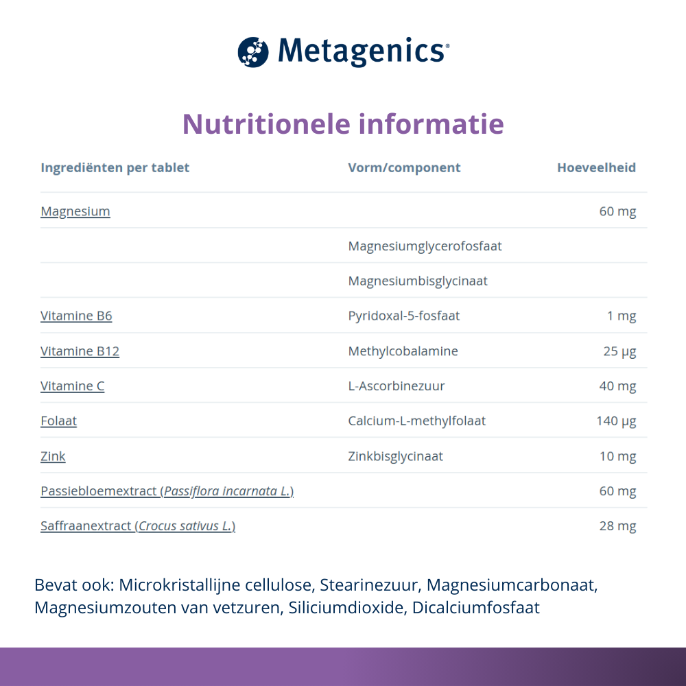 Metagenics MetaRelax Night (60 tabletten)
