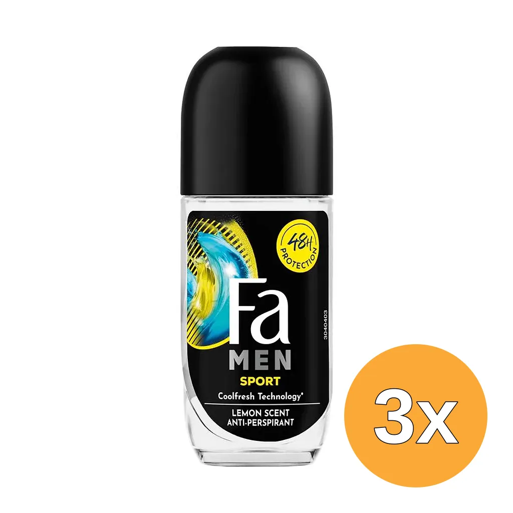 3x Fa Deoroller Sport Men (50 ml)