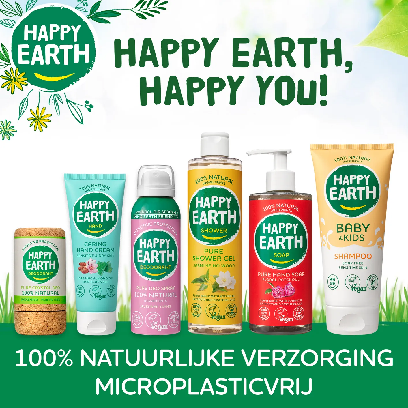 Happy Earth Giftset Jasmine Ho Wood, Deo/showergel/handsoap (1 stuk) - image 2