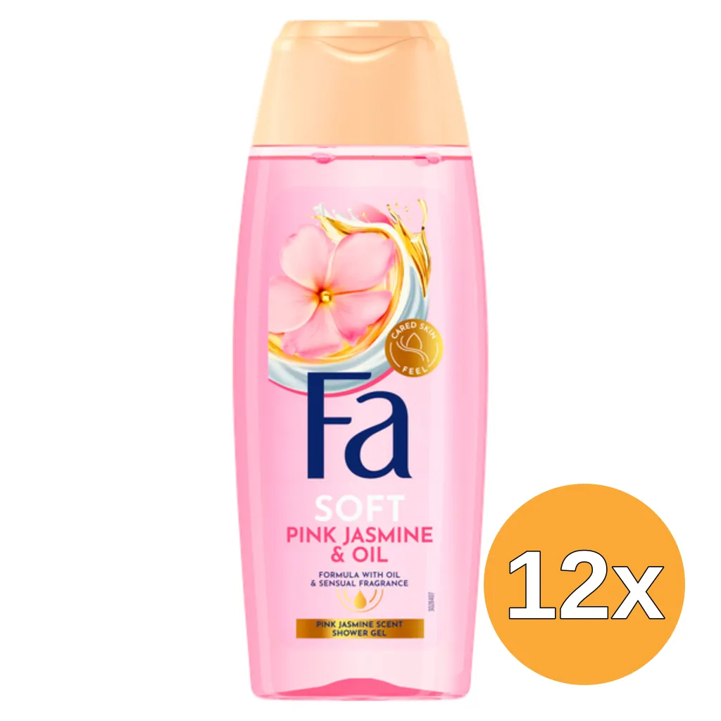 12x Fa Douchegel Soft Pink Jasmin & Oil (250 ml)