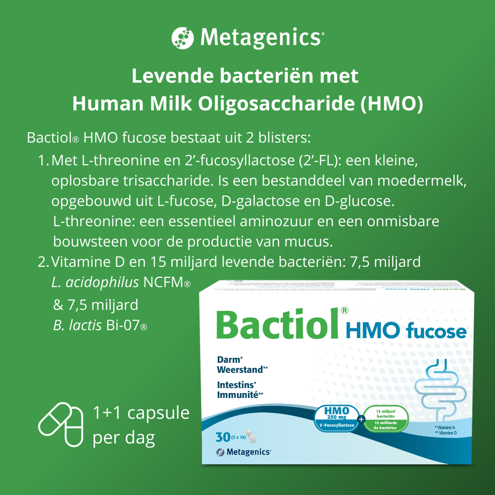 Metagenics Bactiol HMO Fucose 2x15 Capsules (30 capsules) - image 3