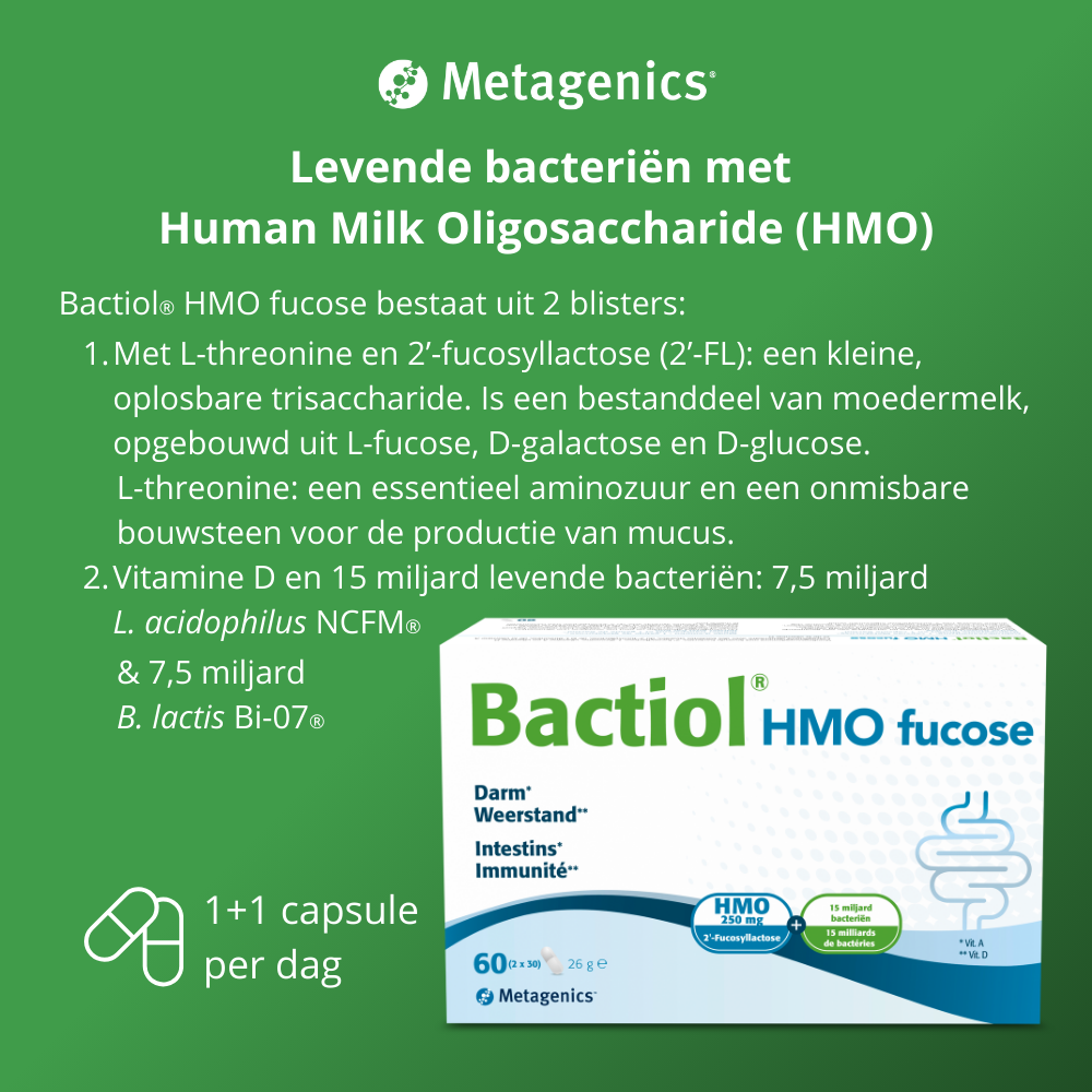 Metagenics Bactiol HMO Fucose 4x15 Capsules (60 capsules) - image 3