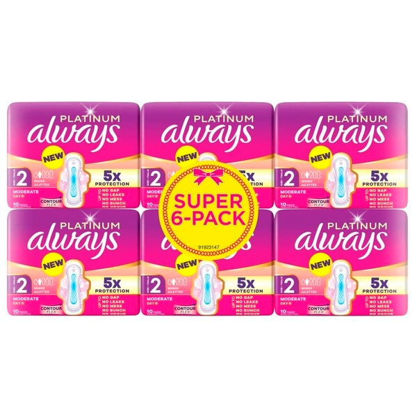 Always Platinum Maat 2 Maandverband (6 x 12 stuks)