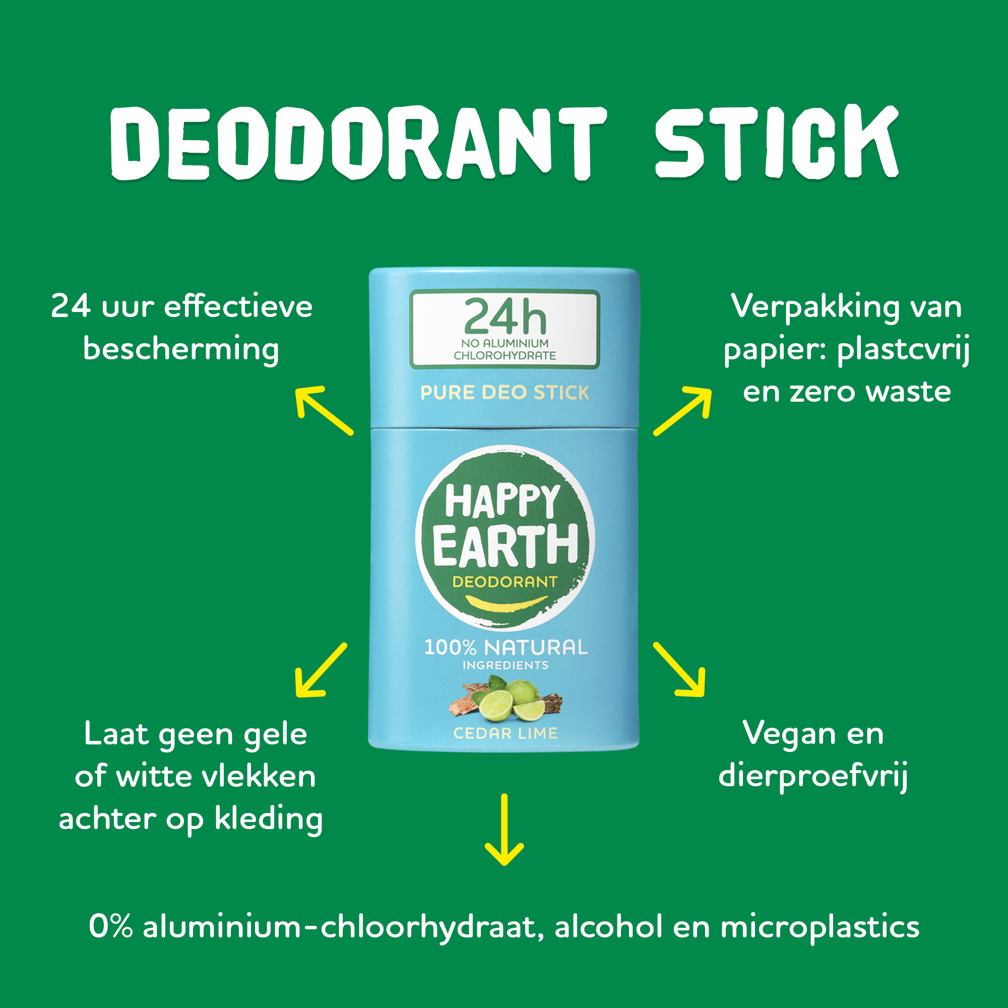 Happy Earth Deostick Cedar Lime (40 gr) - image 3