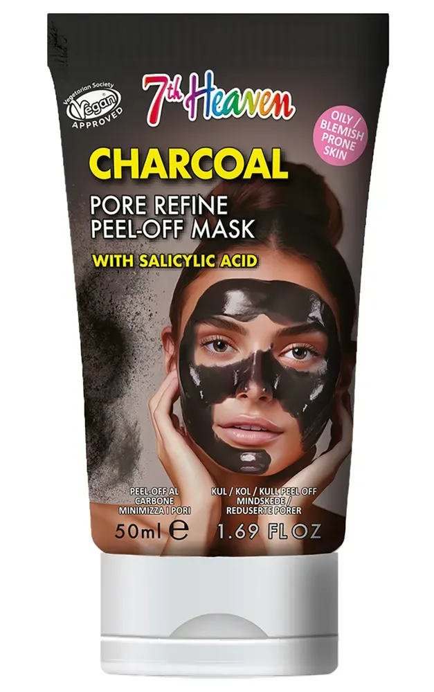 7th Heaven Charcoal Porien Verfijnende Peel-off Masker met Salicylzuur (50 ml)