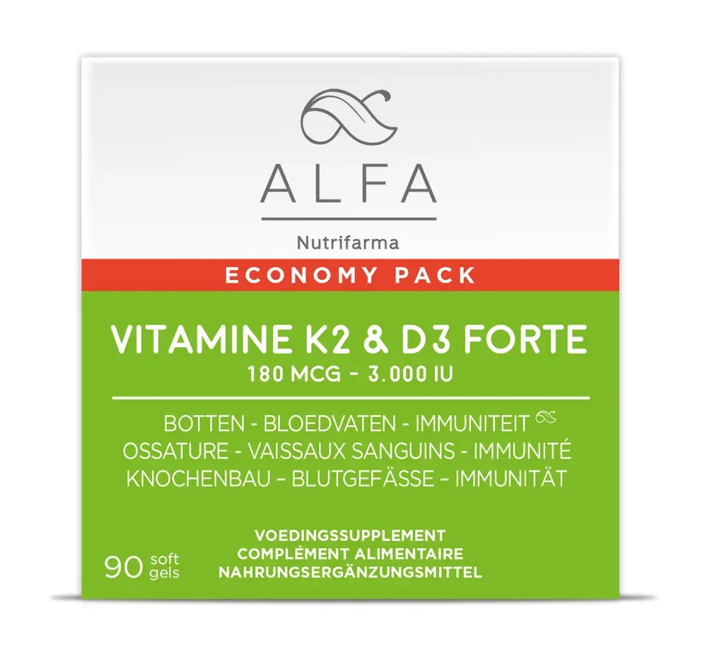 Alfa Vitamine K2 & D3 Forte (90 softgels)