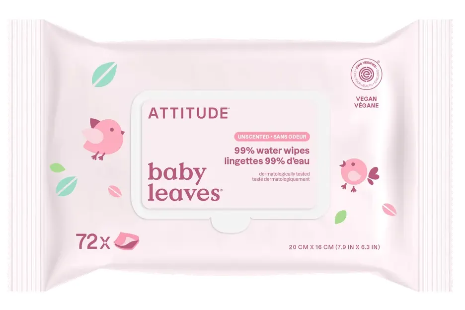 Attitude Baby Leaves Doekjes Ongeparfumeerd (72 stuks)