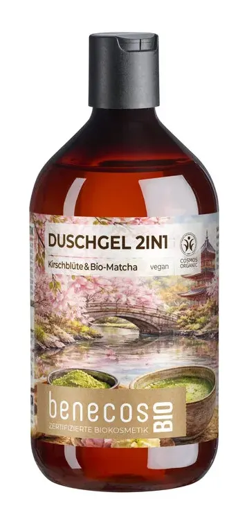 Benecos Bio 2-in-1 Douchegel Cherry Blossom & Matcha (500 ml)