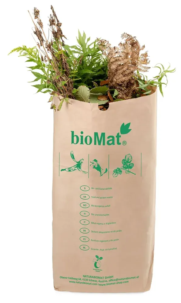 Biomat Papieren Compost Afvalzakken 80lt (25 stuks)