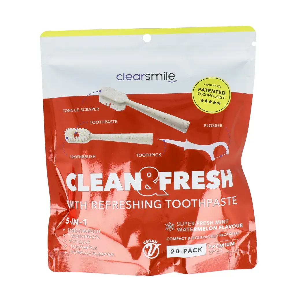Clearsmile 5-in-1 Tooth Brush Watermeloen (20 stuks)